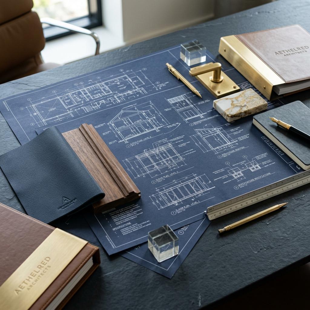 Architectural blueprints and precision planning